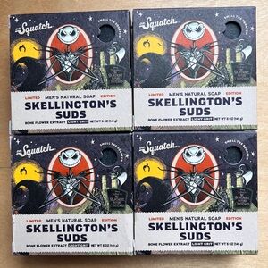 Dr. Squatch Skellington's Suds Soap 4 ct NEW